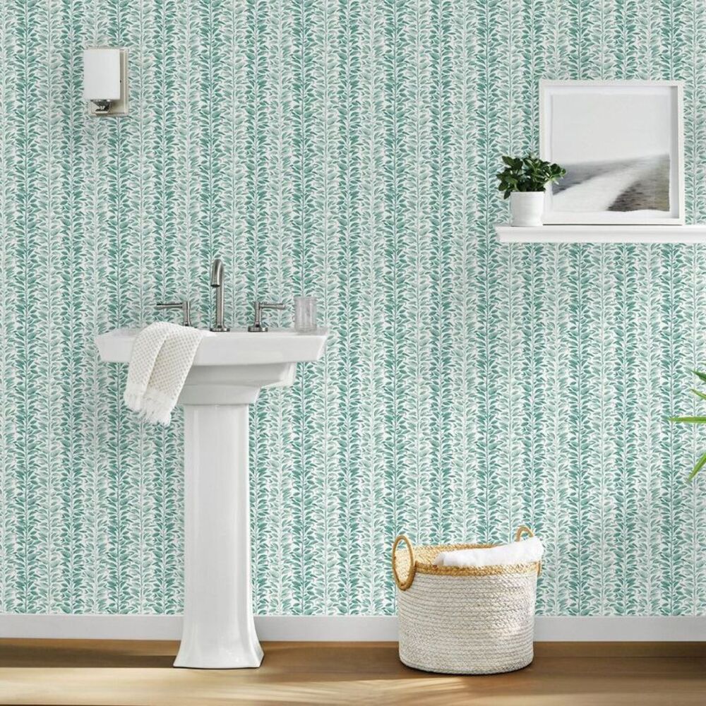 Vine Stripe Peel & Stick Wallpaper Mint - Threshold